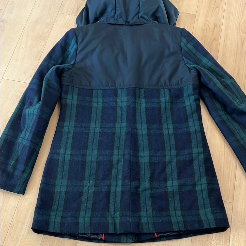Pendleton Blue and Green Plaid Trench Coat size 2 - Picture 10 of 15